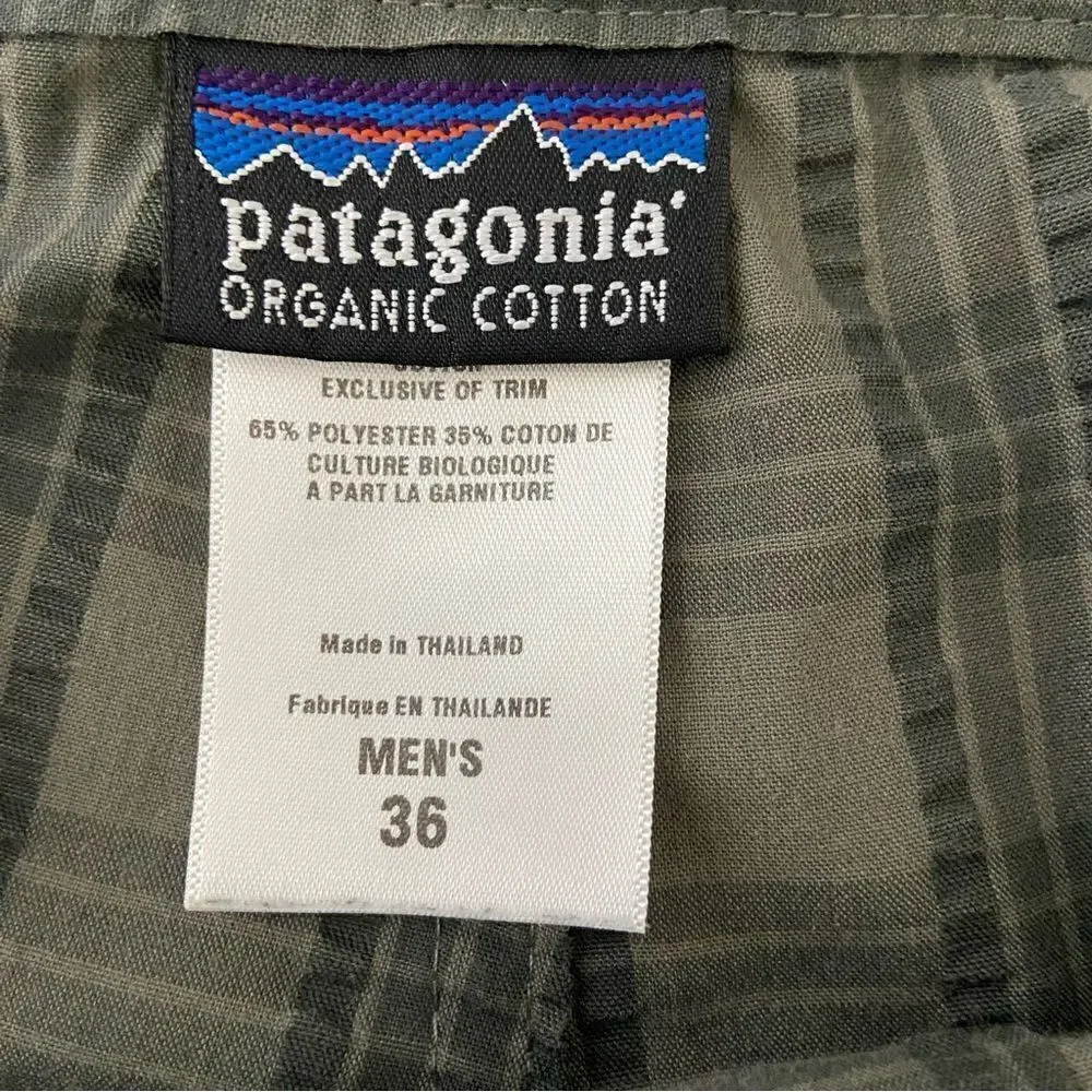 Patagonia Men’s Plaid Bermuda Shorts Hiking Outdoor Preforming‎ Size 36